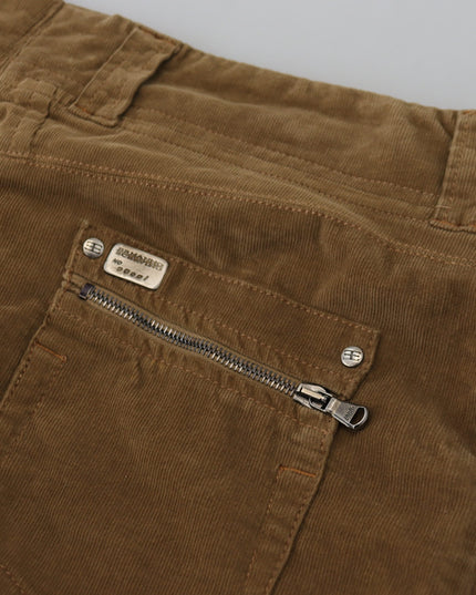 Ermanno Scervino Brown Cotton Corduroy Cargo Pants