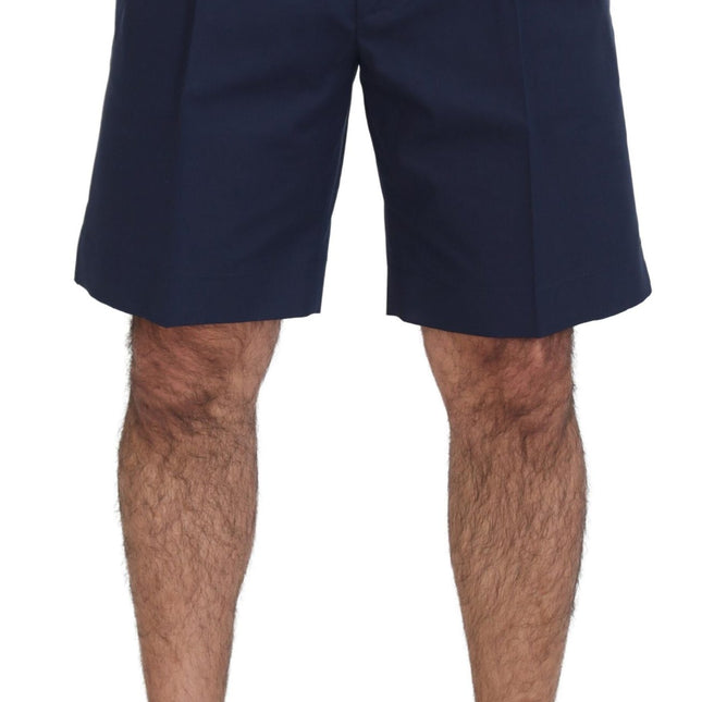 Dolce & Gabbana Blue Chinos Cotton Stretch Casual Shorts