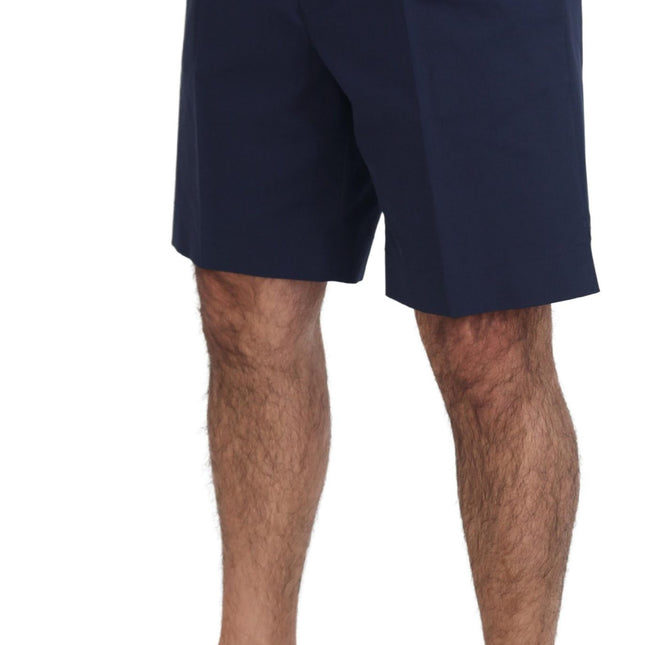 Dolce & Gabbana Blue Chinos Cotton Stretch Casual Shorts