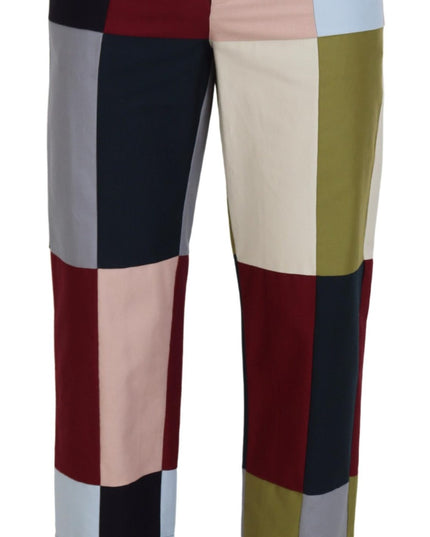 Dolce & Gabbana Multicolor Cotton Patchwork Pants