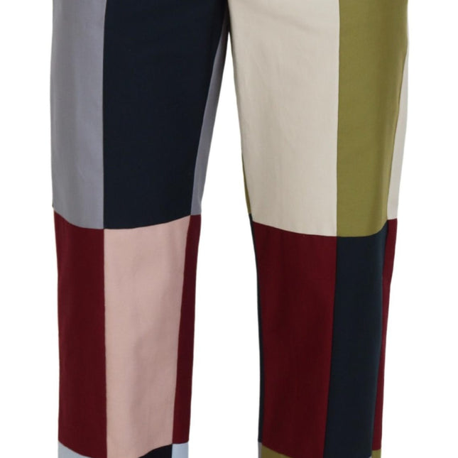 Dolce & Gabbana Multicolor Cotton Patchwork Pants