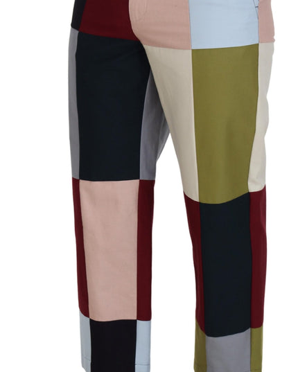 Dolce & Gabbana Multicolor Cotton Patchwork Pants
