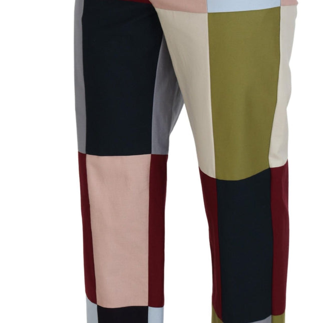 Dolce & Gabbana Multicolor Cotton Patchwork Pants