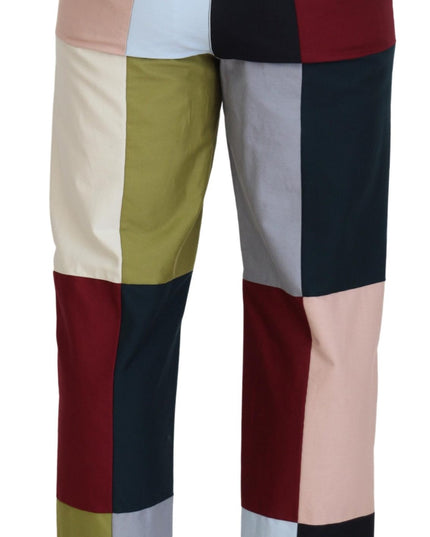 Dolce & Gabbana Multicolor Cotton Patchwork Pants