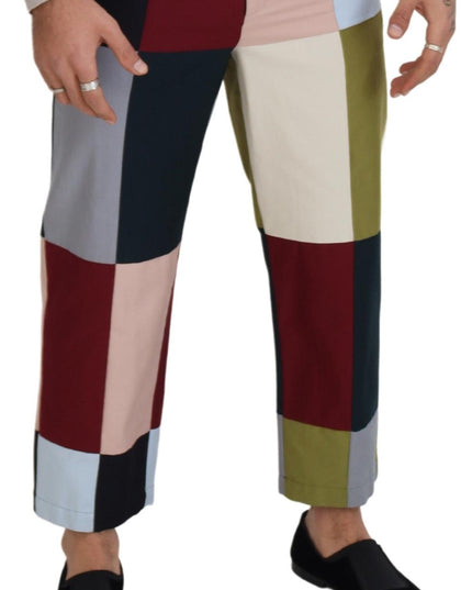Dolce & Gabbana Multicolor Cotton Patchwork Pants