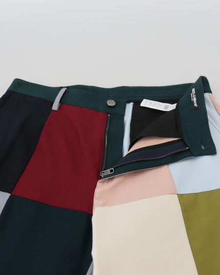 Dolce & Gabbana Multicolor Cotton Patchwork Pants