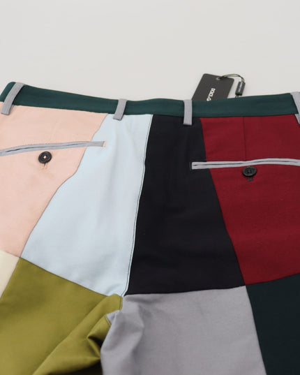Dolce & Gabbana Multicolor Cotton Patchwork Pants
