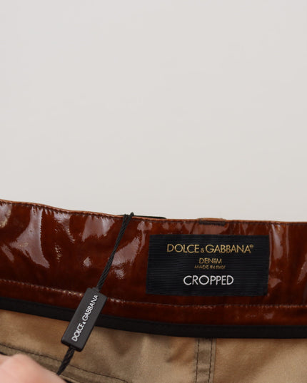 Dolce & Gabbana Multicolor Shining Slim Fit Men Denim Jeans