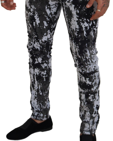 Dolce & Gabbana Multicolor Cotton Tie Dye Skinny Denim Jeans