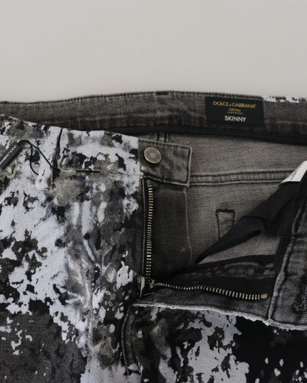 Dolce & Gabbana Multicolor Cotton Tie Dye Skinny Denim Jeans