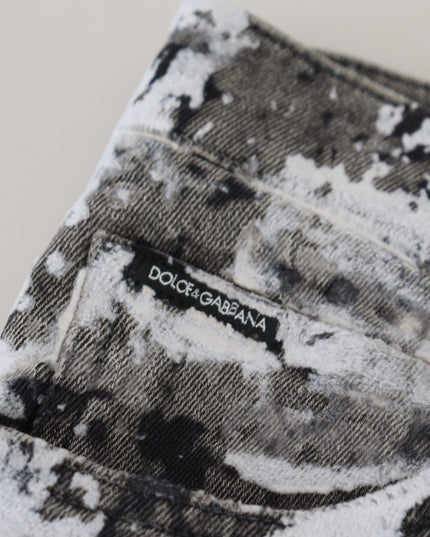 Dolce & Gabbana Multicolor Cotton Tie Dye Skinny Denim Jeans