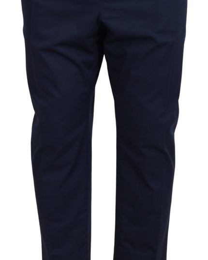 Dolce & Gabbana Blue Cotton Men Cropped Pants