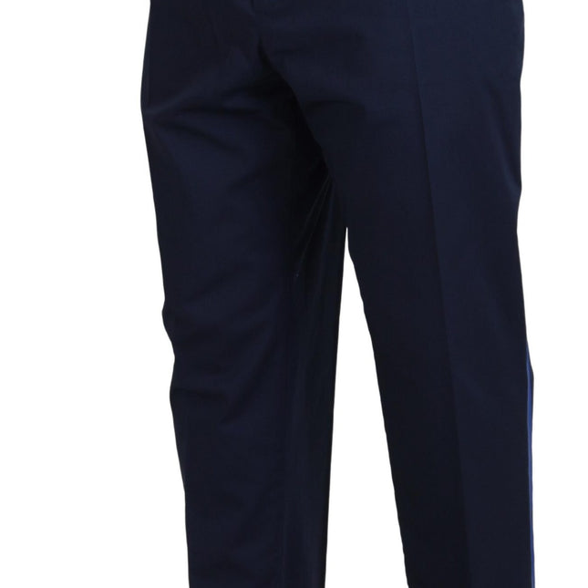 Dolce & Gabbana Blue Cotton Men Cropped Pants
