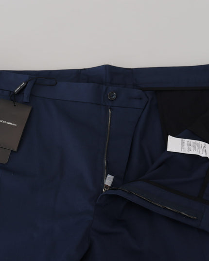 Dolce & Gabbana Blue Cotton Men Cropped Pants