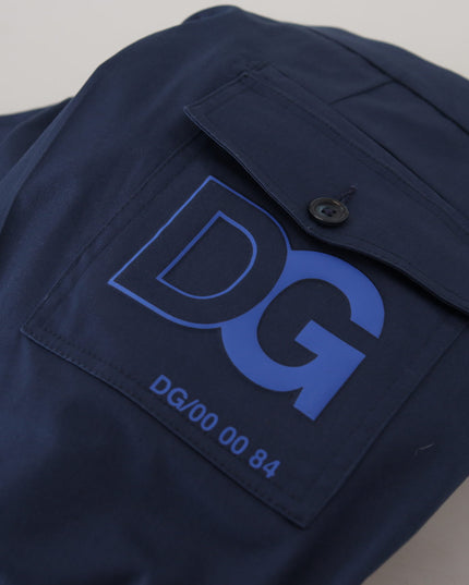 Dolce & Gabbana Blue Cotton Men Cropped Pants