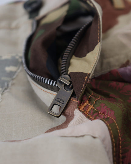 Dolce & Gabbana Multicolor Silk Patchwork Men Denim Jeans