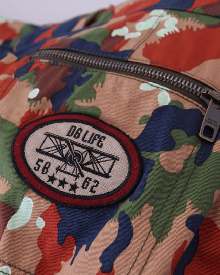 Dolce & Gabbana Multicolor Cotton Camouflaged Cargo Shorts