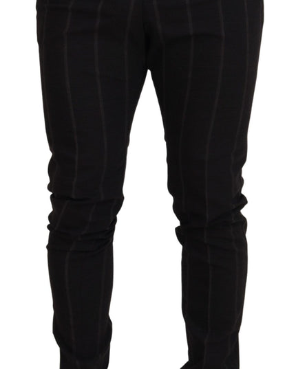 Dolce & Gabbana Black Wool Chino Formal Men Pants