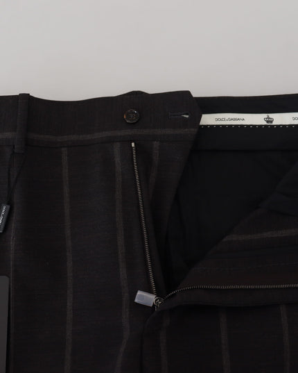 Dolce & Gabbana Black Wool Chino Formal Men Pants