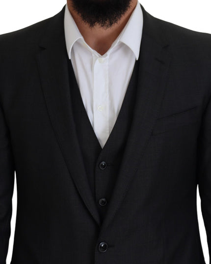 Dolce & Gabbana Gray MARTINI 3 Piece Slim Fit Suit