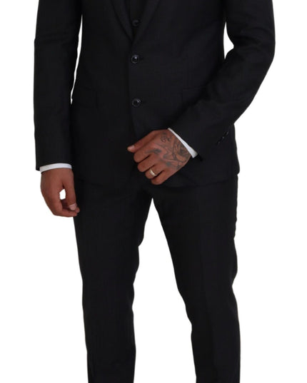 Dolce & Gabbana Gray MARTINI 3 Piece Slim Fit Suit
