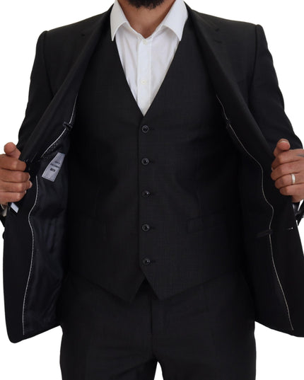 Dolce & Gabbana Gray MARTINI 3 Piece Slim Fit Suit