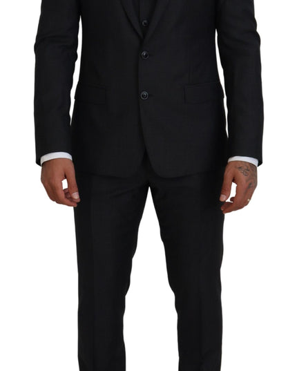 Dolce & Gabbana Gray MARTINI 3 Piece Slim Fit Suit