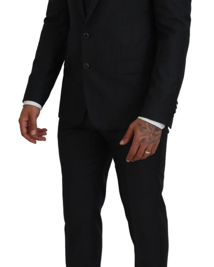 Dolce & Gabbana Gray MARTINI 3 Piece Slim Fit Suit