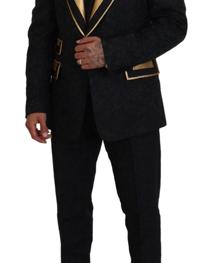 Dolce & Gabbana Black Gold Fantasy Tuxedo Slim Fit Suit