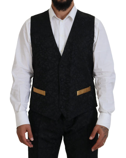 Dolce & Gabbana Black Gold Fantasy Tuxedo Slim Fit Suit