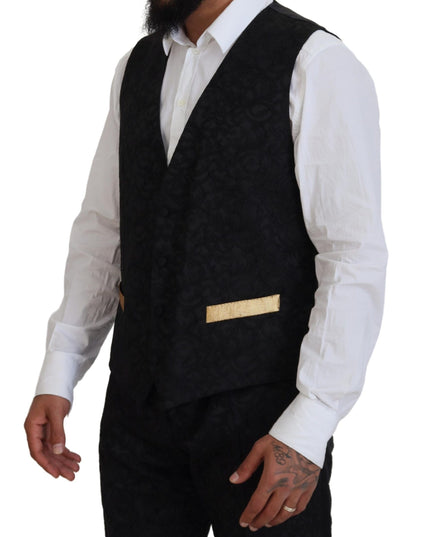 Dolce & Gabbana Black Gold Fantasy Tuxedo Slim Fit Suit