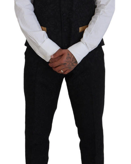 Dolce & Gabbana Black Gold Fantasy Tuxedo Slim Fit Suit