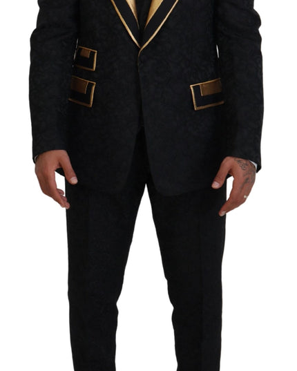 Dolce & Gabbana Black Gold Fantasy Tuxedo Slim Fit Suit