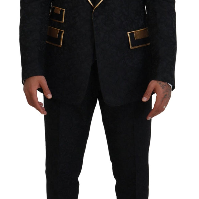 Dolce & Gabbana Black Gold Fantasy Tuxedo Slim Fit Suit