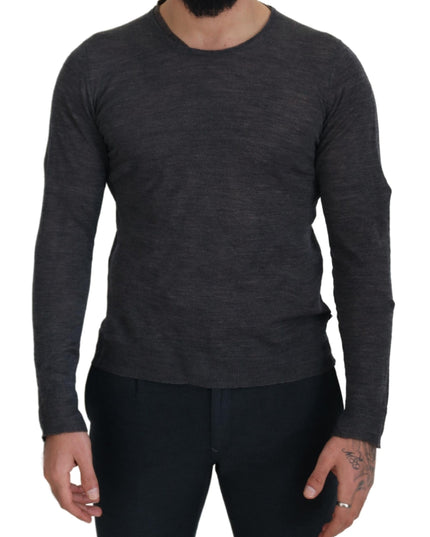 Costume National Gray Crewneck Pullover Sweater