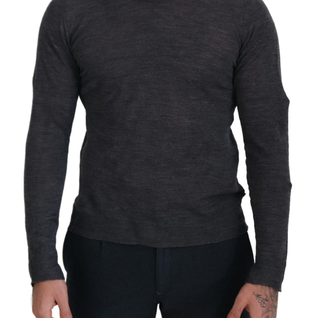 Costume National Gray Crewneck Pullover Sweater