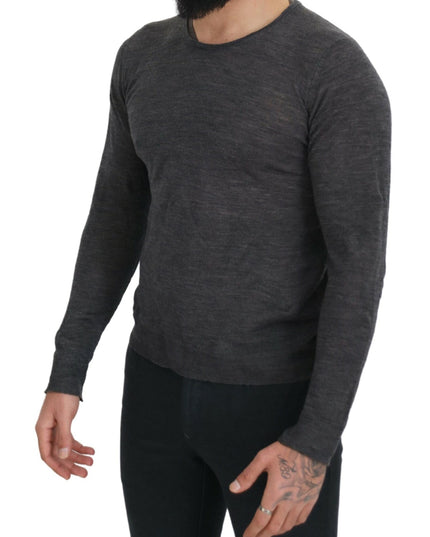 Costume National Gray Crewneck Pullover Sweater