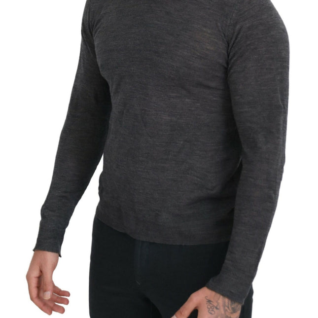 Costume National Gray Crewneck Pullover Sweater