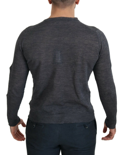 Costume National Gray Crewneck Pullover Sweater