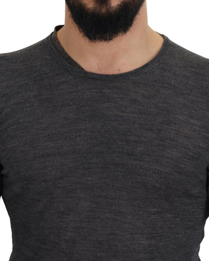 Costume National Gray Crewneck Pullover Sweater