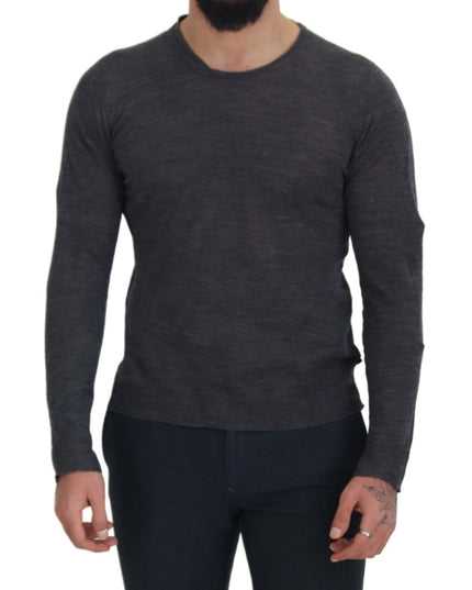 Costume National Gray Crewneck Pullover Sweater