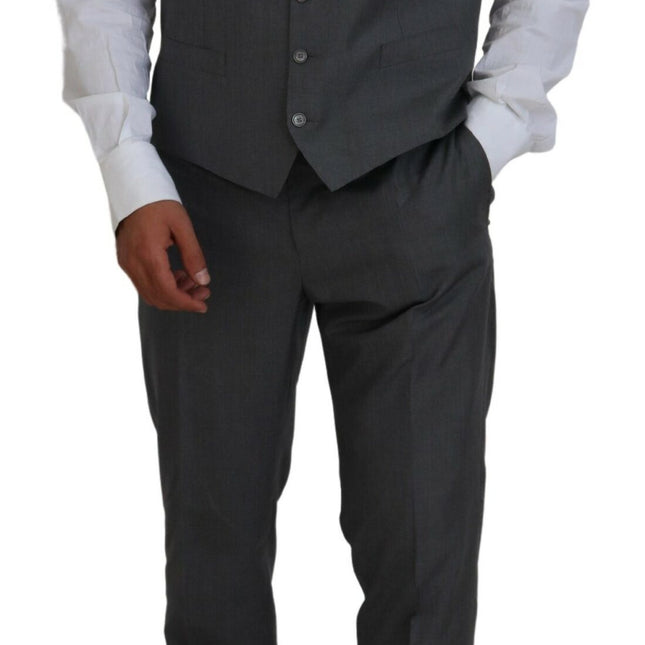 Dolce & Gabbana Gray MARTINI 3 Piece Slim Fit Suit