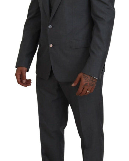 Dolce & Gabbana Gray MARTINI 3 Piece Slim Fit Suit