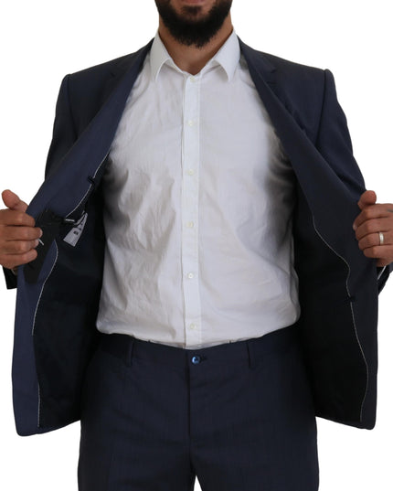 Dolce & Gabbana Blue Wool MARTINI 2 Piece Slim Fit Suit