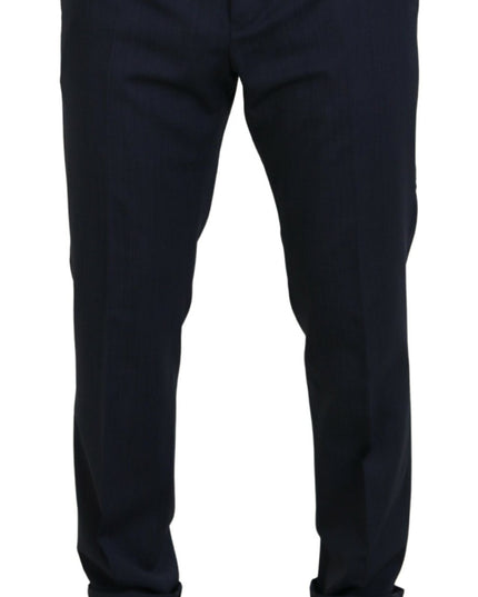 Dolce & Gabbana Blue Wool MARTINI 2 Piece Slim Fit Suit