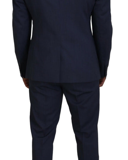 Dolce & Gabbana Blue Wool MARTINI 2 Piece Slim Fit Suit