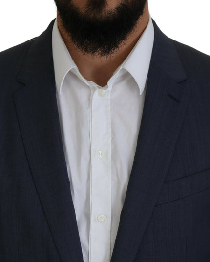 Dolce & Gabbana Blue Wool MARTINI 2 Piece Slim Fit Suit