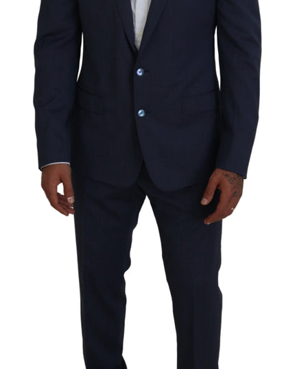 Dolce & Gabbana Blue Wool MARTINI 2 Piece Slim Fit Suit