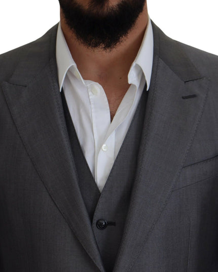 Dolce & Gabbana Gray SICILIA 3 Piece Slim Fit Suit