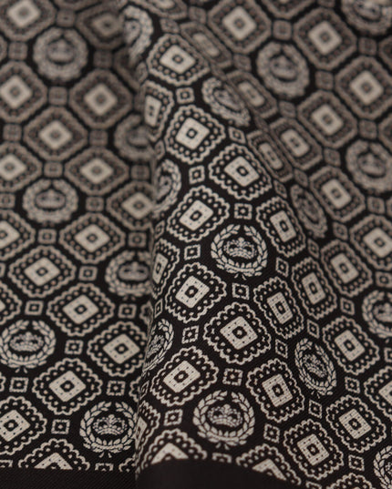 Dolce & Gabbana Black Patterned DG Logo Square Handkerchief Scarf
